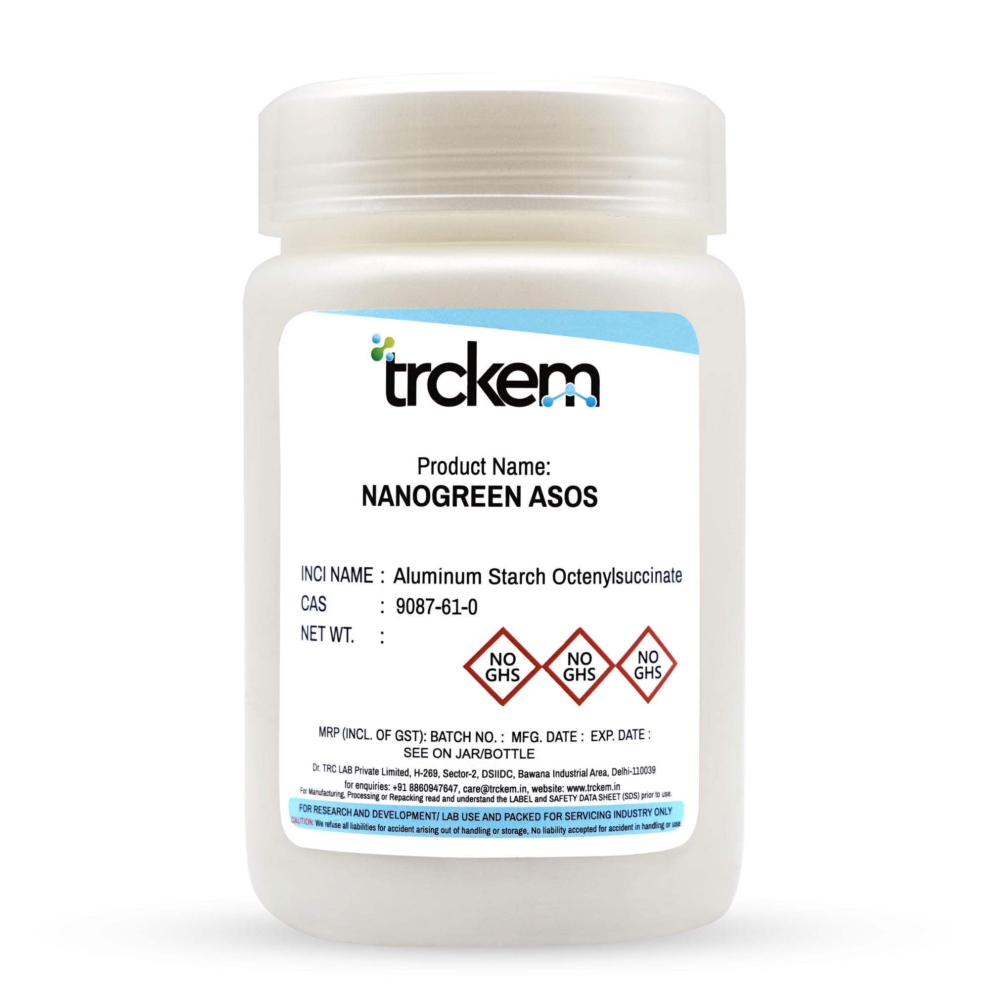 Nanogreen ASOS 300g jar, skincare product on a white background